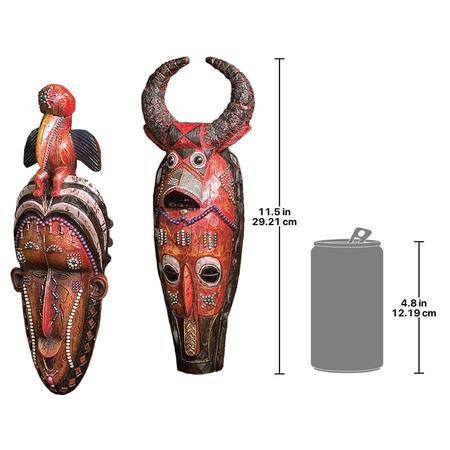 Design Toscano Masks of the Congo Wall Sculptures: Set QL919717